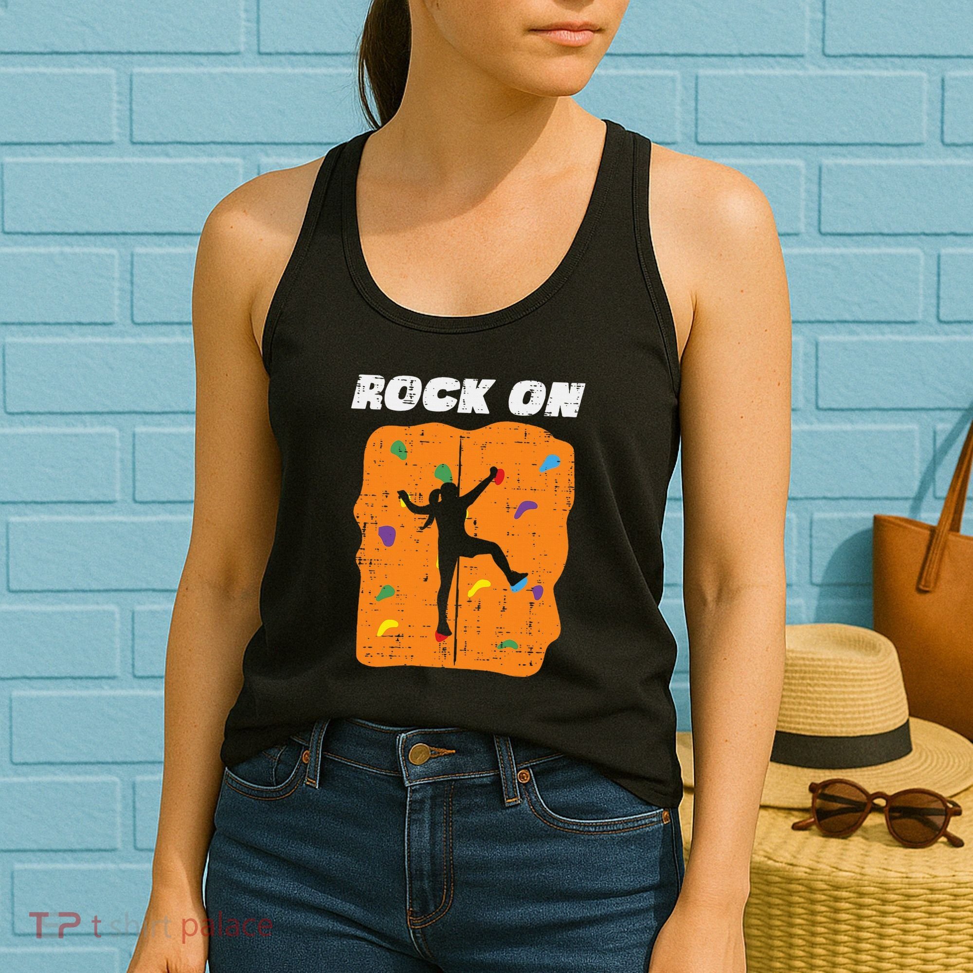 Climbing Rock On Wall Climber Bouldering Women Women's Tank Top