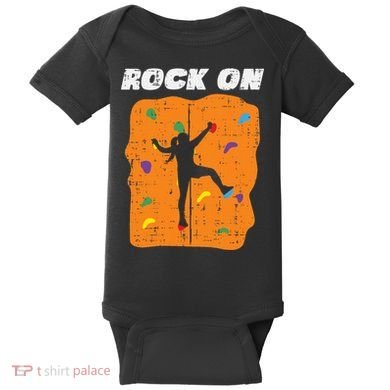 Climbing Rock On Wall Climber Bouldering Women Baby Bodysuit