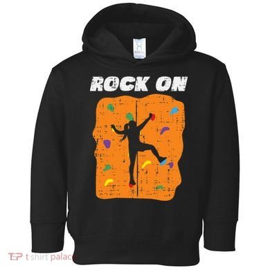 Climbing Rock On Wall Climber Bouldering Women Toddler Hoodie