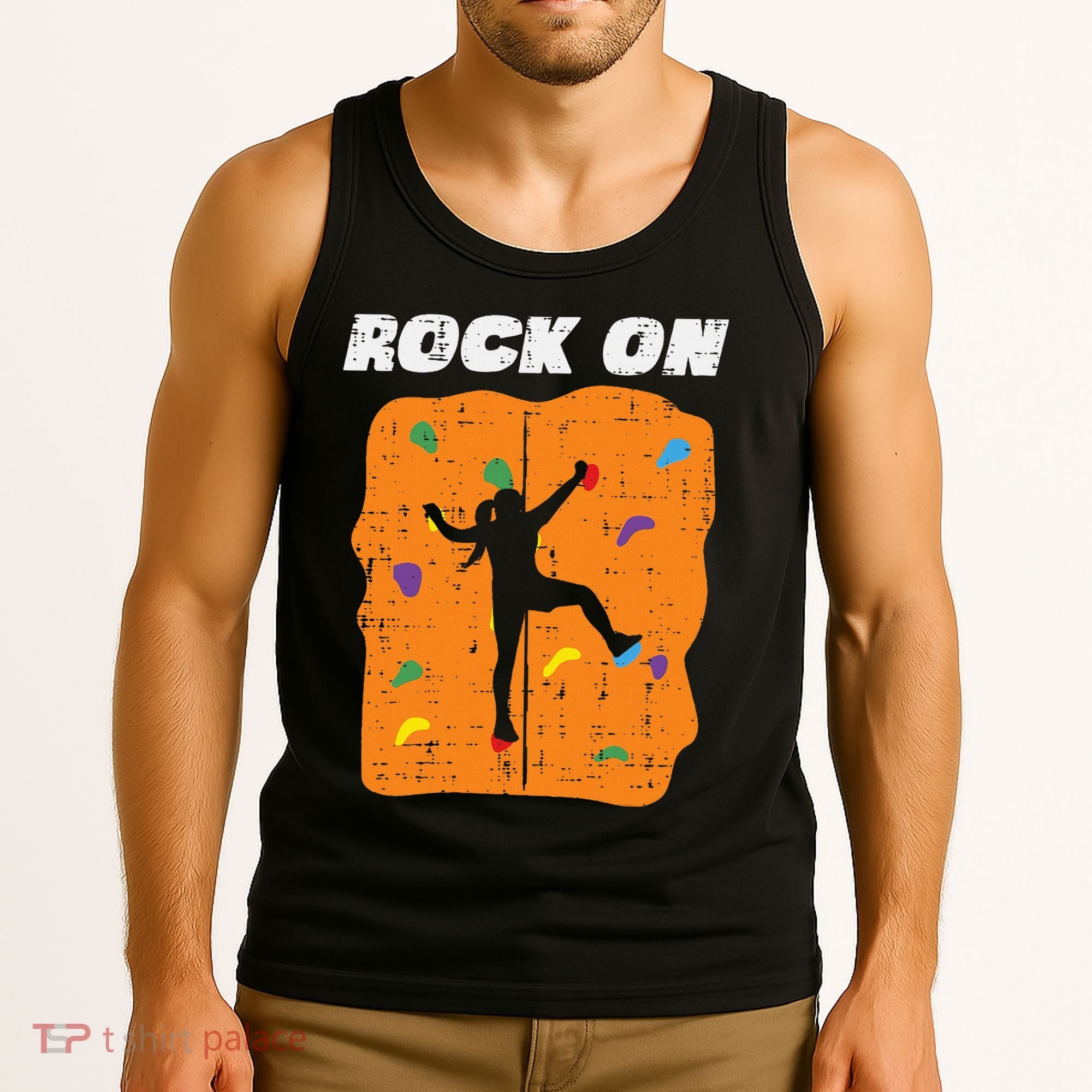 Climbing Rock On Wall Climber Bouldering Women Tank Top
