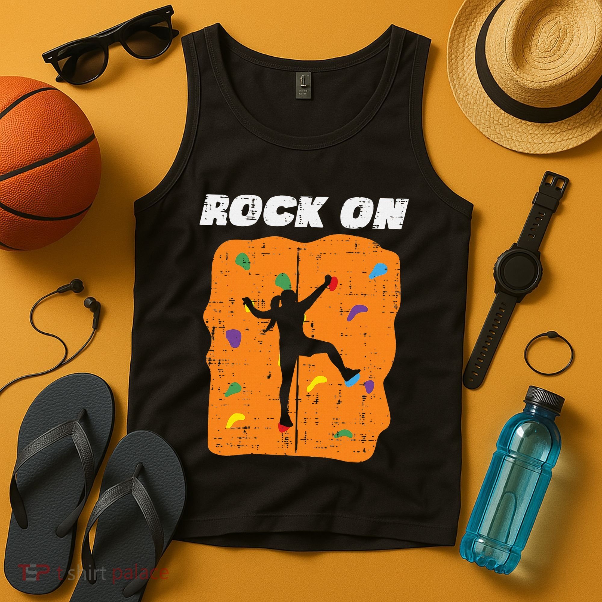 Climbing Rock On Wall Climber Bouldering Women Tank Top
