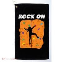 Climbing Rock On Wall Climber Bouldering Women Golf Towel thumb 0