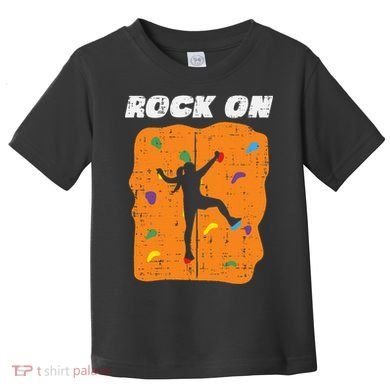 Climbing Rock On Wall Climber Bouldering Women Toddler T-Shirt