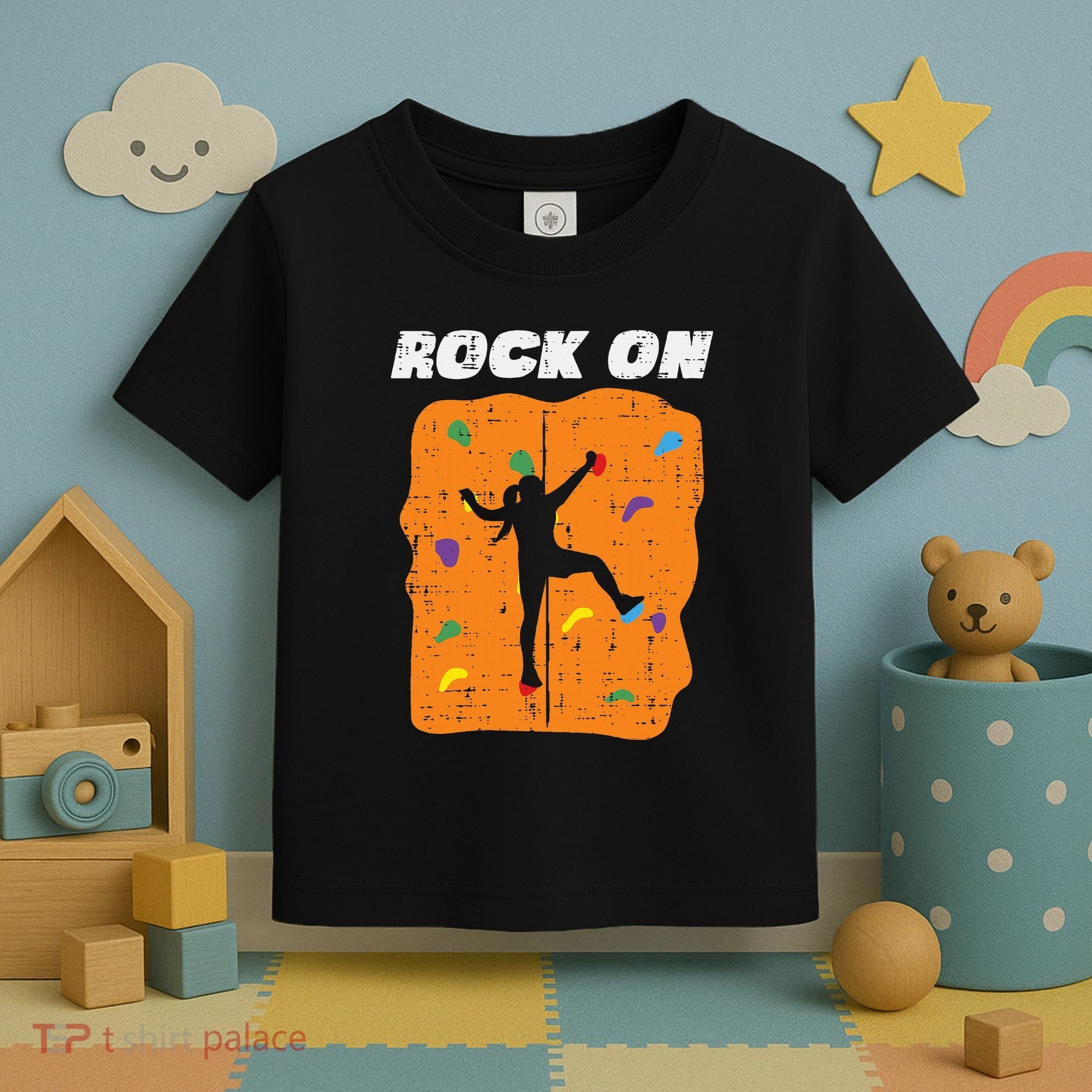 Climbing Rock On Wall Climber Bouldering Women Toddler T-Shirt