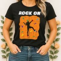 Climbing Rock On Wall Climber Bouldering Women Women's T-Shirt thumb 2