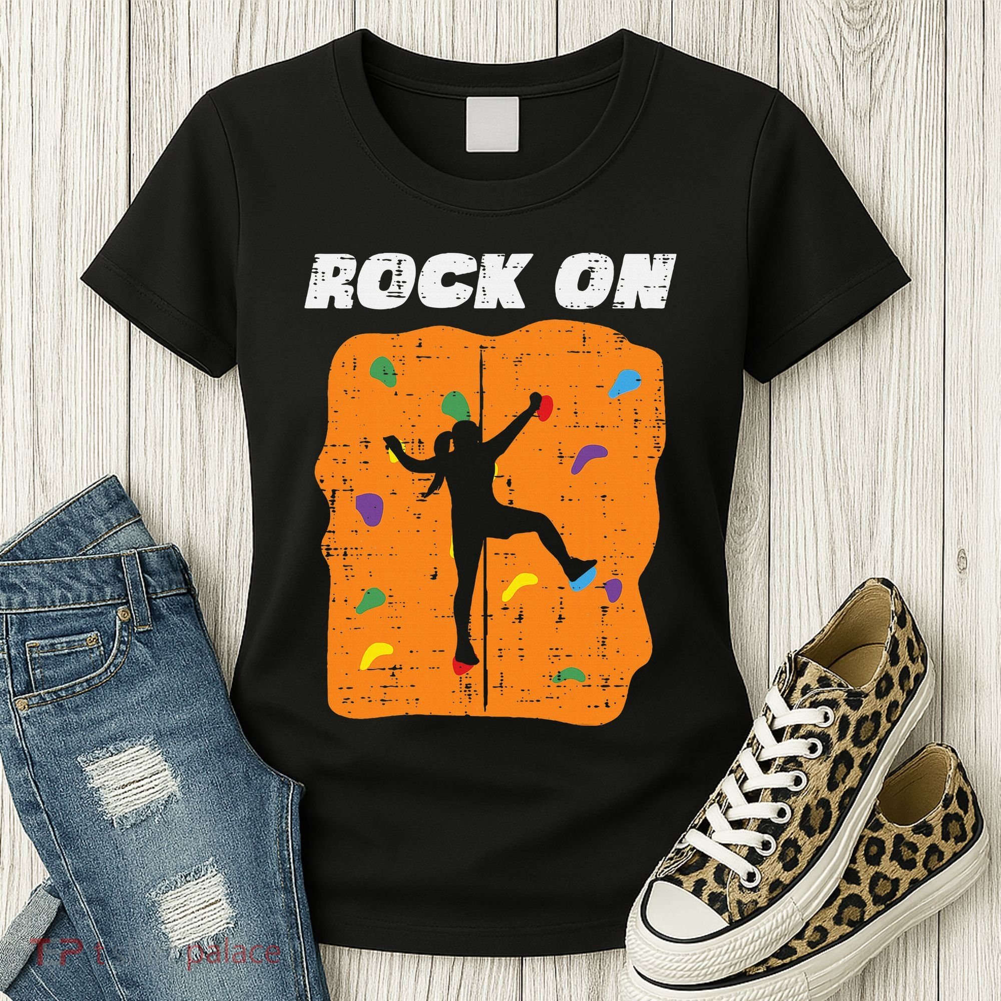 Climbing Rock On Wall Climber Bouldering Women Women's T-Shirt