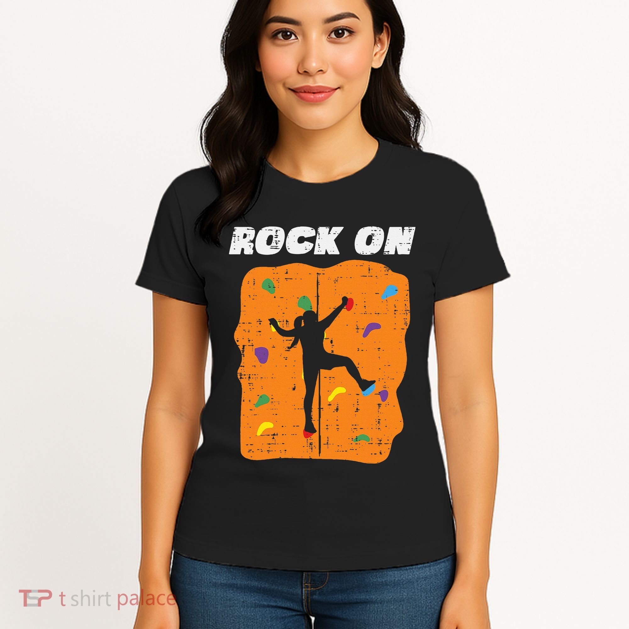 Climbing Rock On Wall Climber Bouldering Women Women's T-Shirt