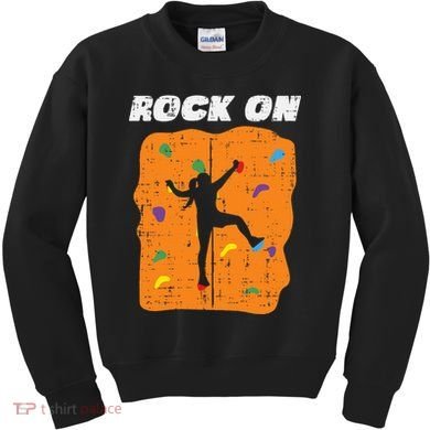 Climbing Rock On Wall Climber Bouldering Women Kids Sweatshirt