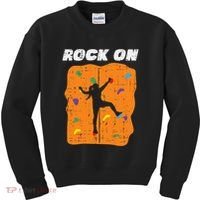 Climbing Rock On Wall Climber Bouldering Women Kids Sweatshirt thumb 0