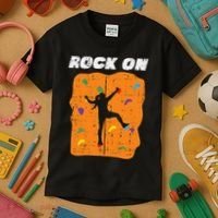Climbing Rock On Wall Climber Bouldering Women Kids T-Shirt thumb 3