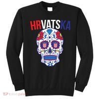 Croatia Hrvatska Soccer Skull Sweatshirt thumb 0