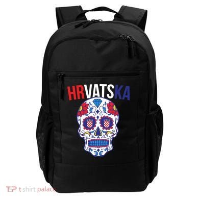 Croatia Hrvatska Soccer Skull Backpack