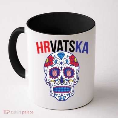Croatia Hrvatska Soccer Skull Coffee Mug