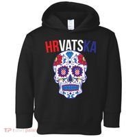 Croatia Hrvatska Soccer Skull Toddler Hoodie thumb 0