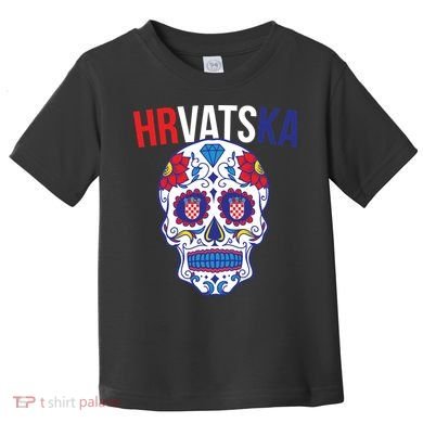 Croatia Hrvatska Soccer Skull Toddler T-Shirt