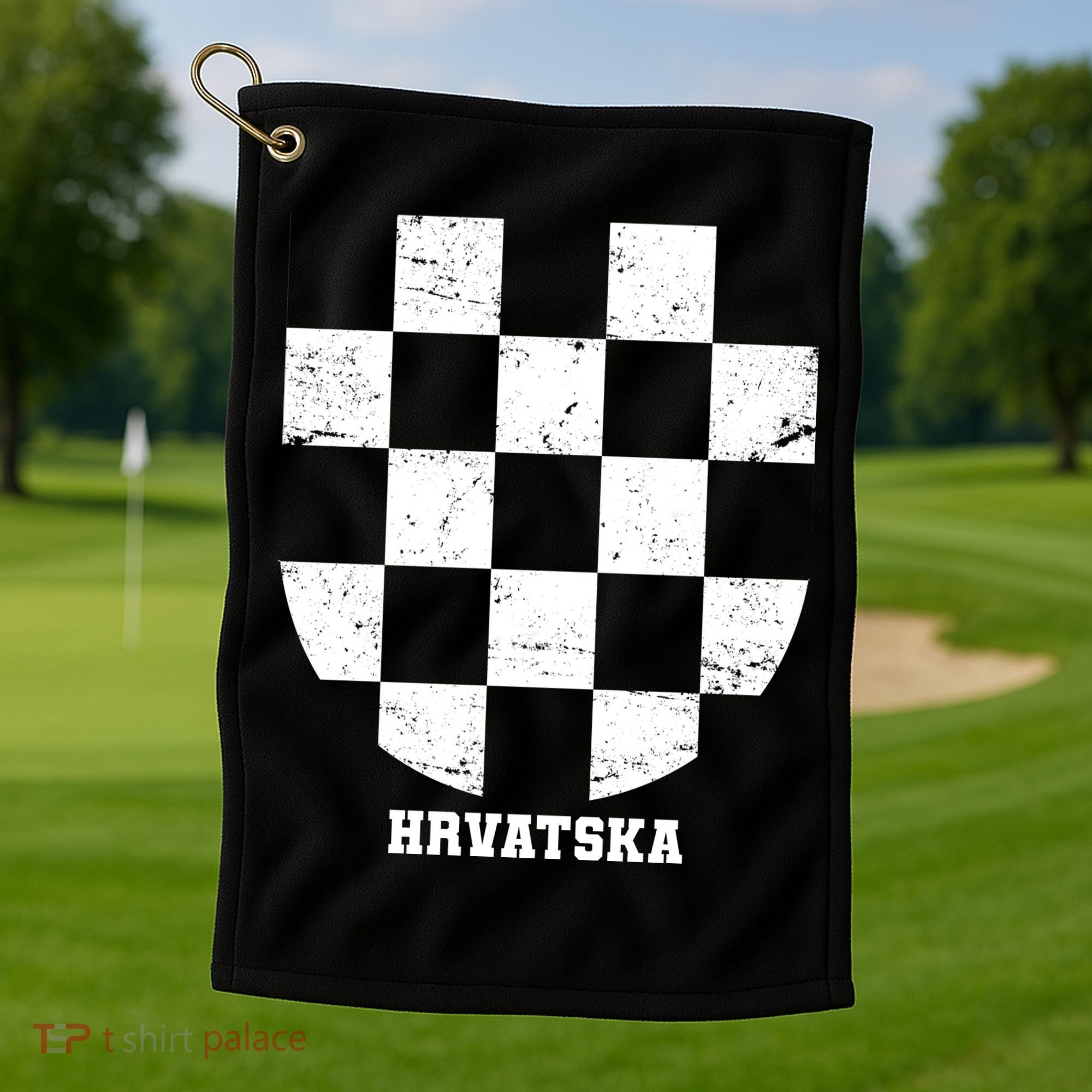 Croatia HRVATSKA Team Jersey Golf Towel