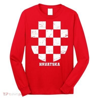 Croatia HRVATSKA Team Jersey Long Sleeve Shirt