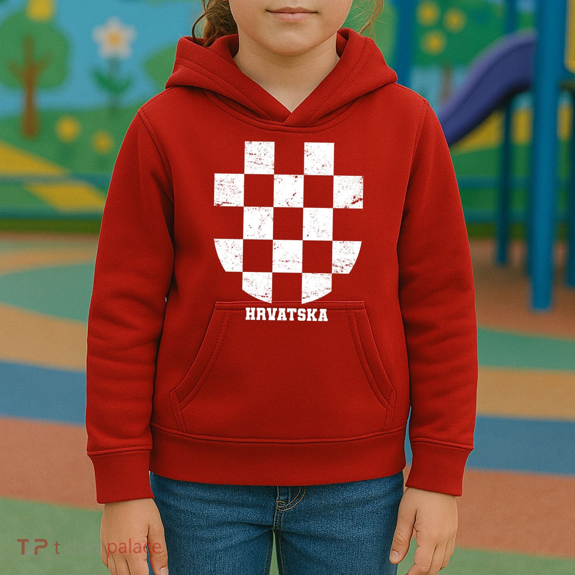 Croatia HRVATSKA Team Jersey Kids Hoodie