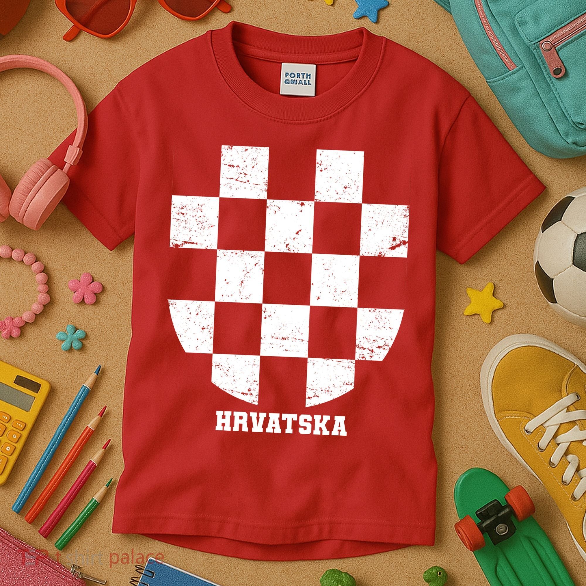 Croatia HRVATSKA Team Jersey Kids T-Shirt