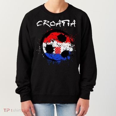 Croatia Soccer Ball Flag Women's Sweatshirt