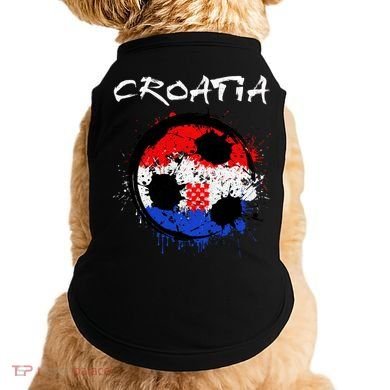 Croatia Soccer Ball Flag Doggie Tank