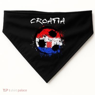 Croatia Soccer Ball Flag USA-Made Doggie Bandana