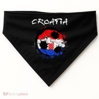 Croatia Soccer Ball Flag USA-Made Doggie Bandana thumb 0