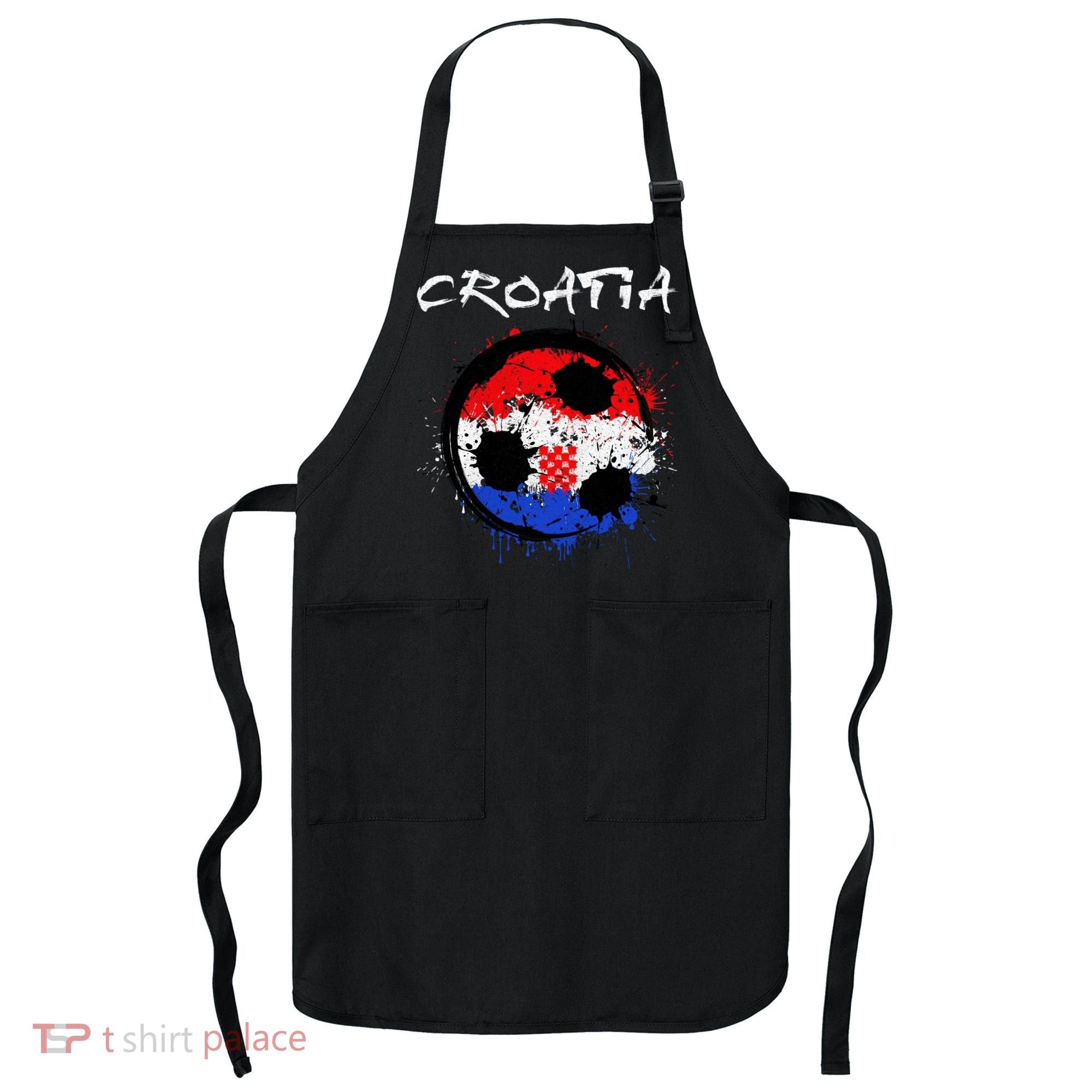 Croatia Soccer Ball Flag Apron