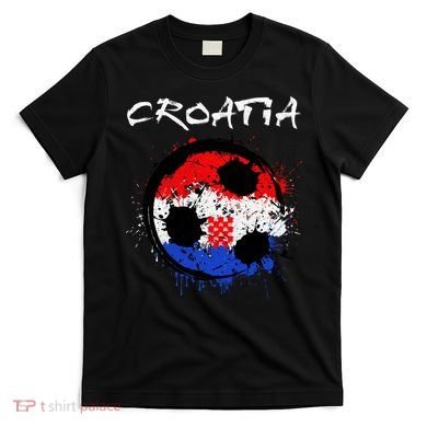Croatia Soccer Ball Flag T-Shirt