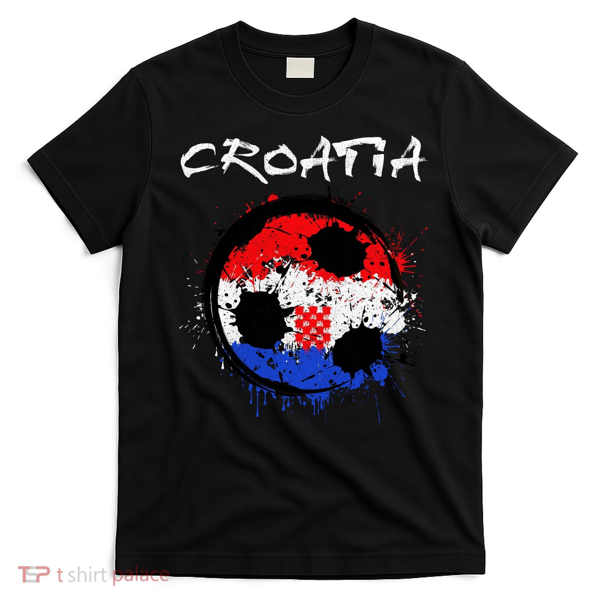 Croatia Soccer Ball Flag T-Shirt