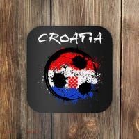Croatia Soccer Ball Flag Coaster thumb 0