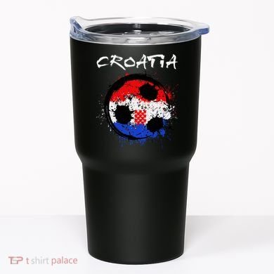 Croatia Soccer Ball Flag Tumbler
