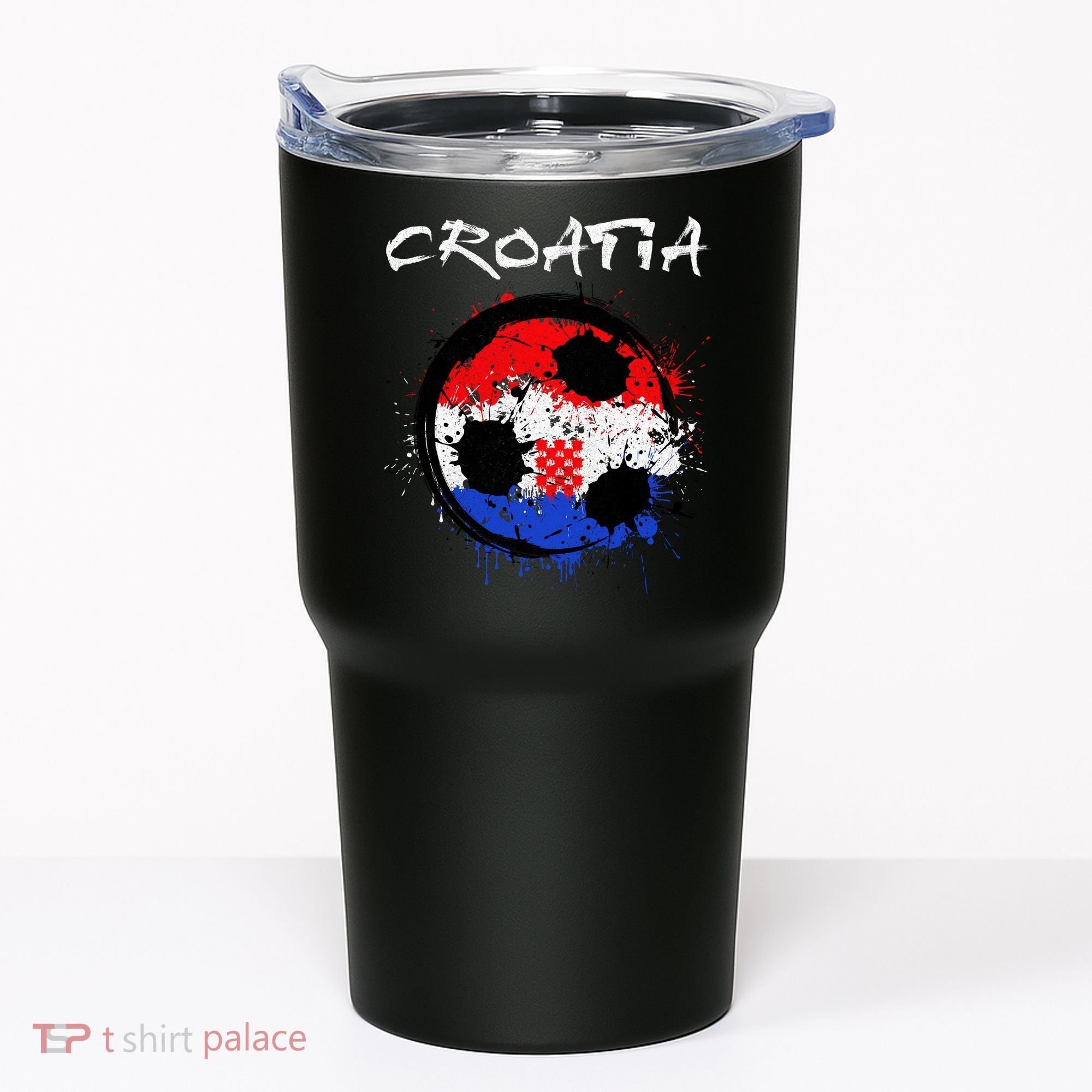 Croatia Soccer Ball Flag Tumbler