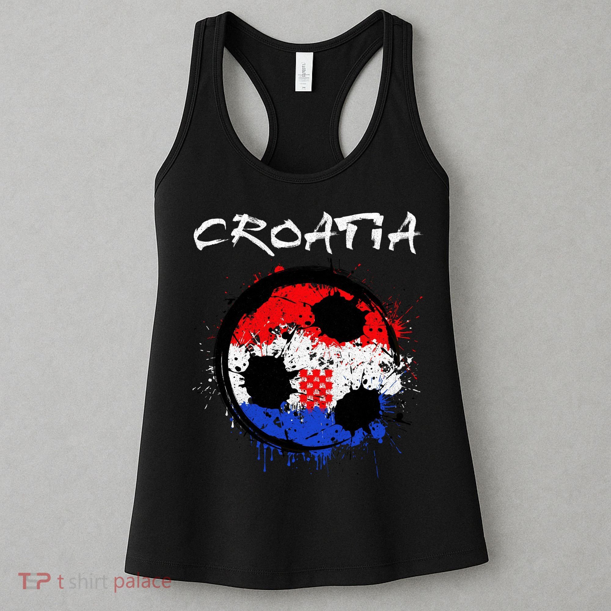 Croatia Soccer Ball Flag Women's Tank Top
