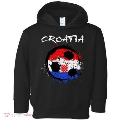 Croatia Soccer Ball Flag Toddler Hoodie