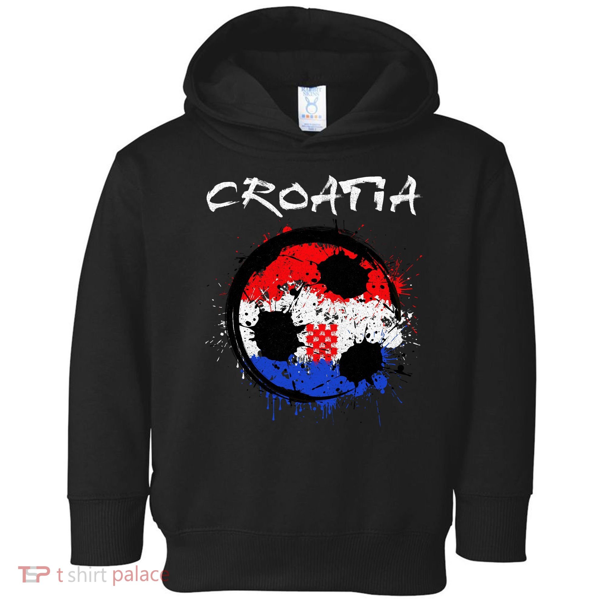 Croatia Soccer Ball Flag Toddler Hoodie