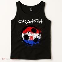 Croatia Soccer Ball Flag Tank Top thumb 2
