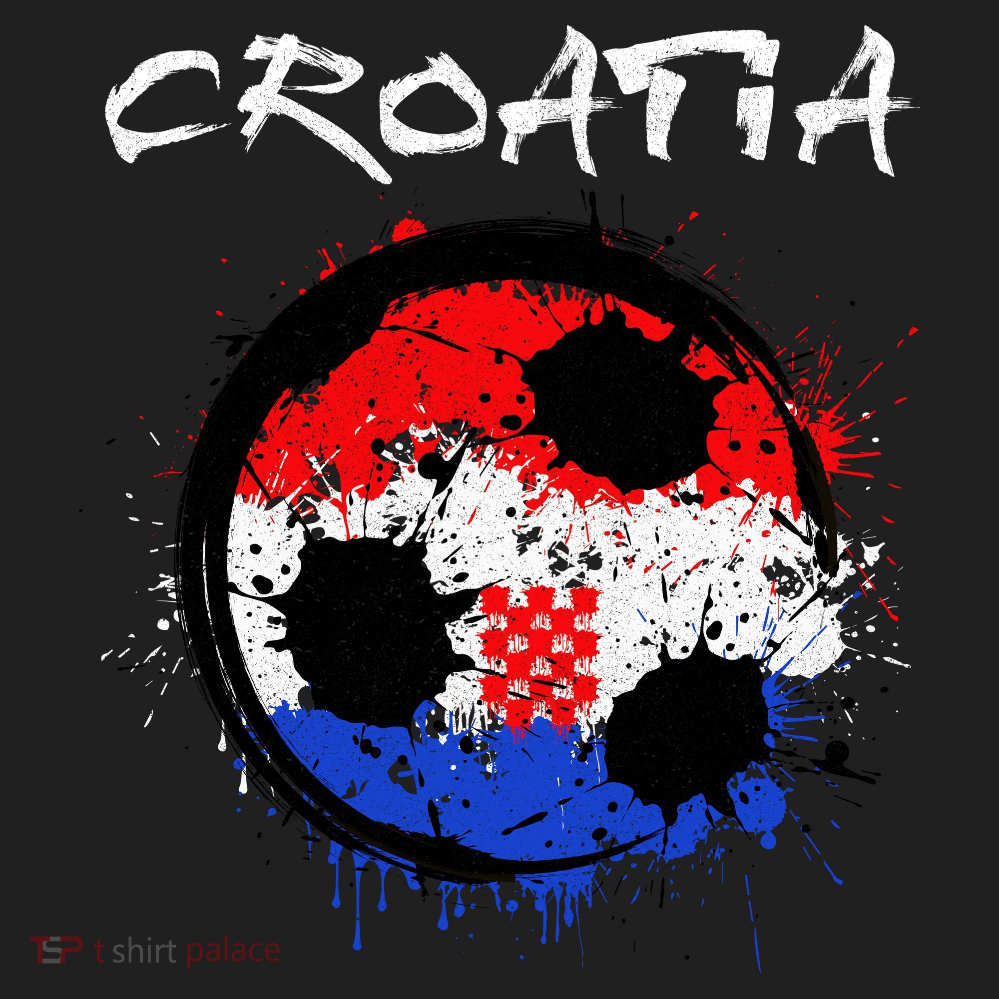 Croatia Soccer Ball Flag Golf Towel