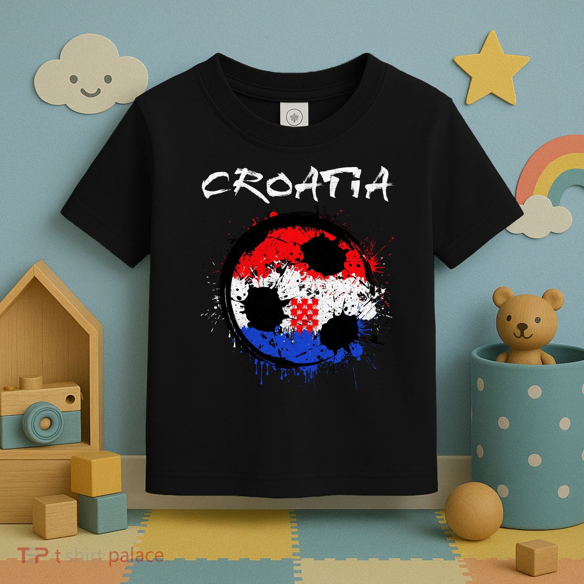 Croatia Soccer Ball Flag Toddler T-Shirt