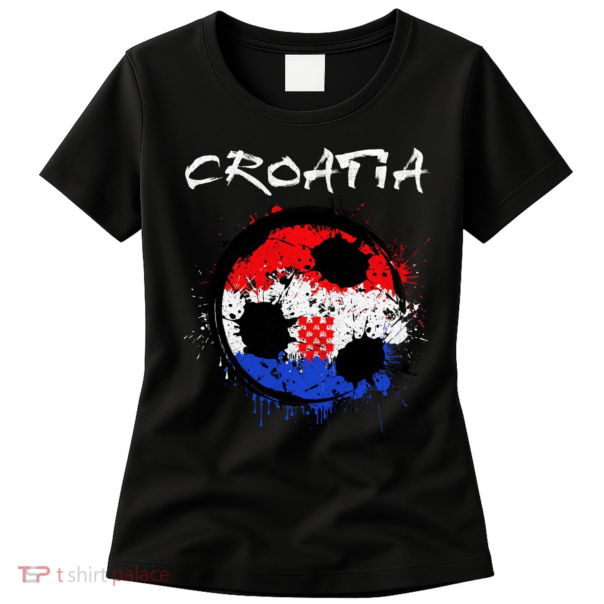 Croatia Soccer Ball Flag Women's T-Shirt