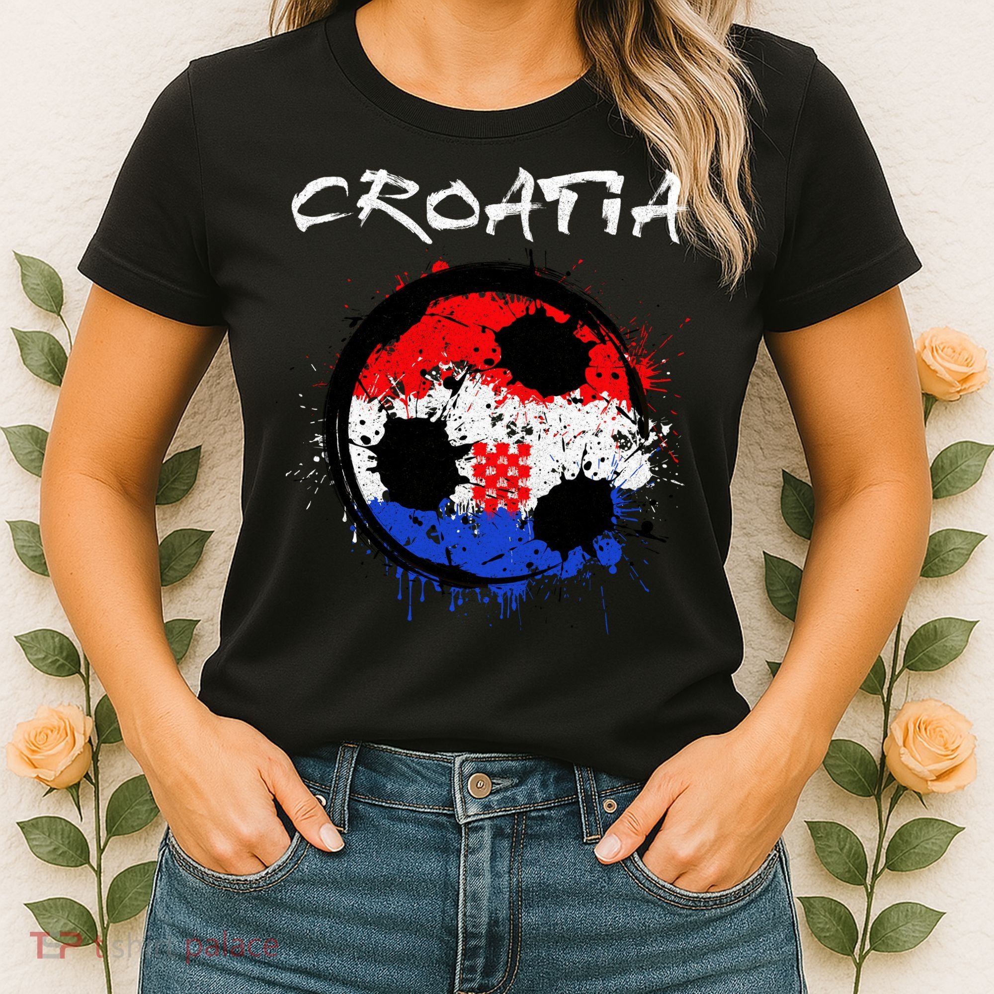 Croatia Soccer Ball Flag Women's T-Shirt