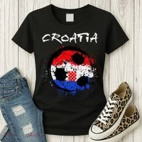 Croatia Soccer Ball Flag Women's T-Shirt thumb 3