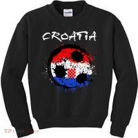 Croatia Soccer Ball Flag Kids Sweatshirt thumb 0
