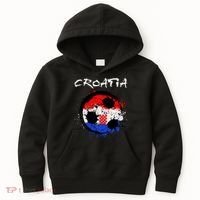 Croatia Soccer Ball Flag Kids Hoodie thumb 0