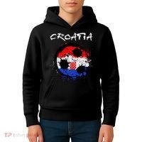 Croatia Soccer Ball Flag Kids Hoodie thumb 4