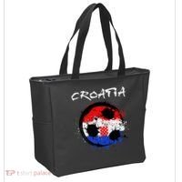 Croatia Soccer Ball Flag Tote Bag thumb 2