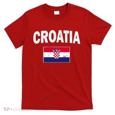 Croatia Team Vintage Soccer Flag T-Shirt
