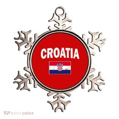 Croatia Team Vintage Soccer Flag Ornament