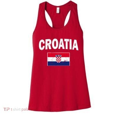 Croatia Team Vintage Soccer Flag Women's Tank Top