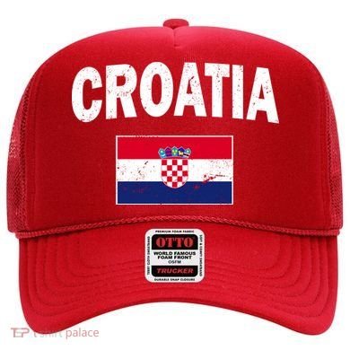 Croatia Team Vintage Soccer Flag Hat